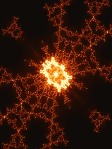 Spiked diamond medallion — A blazing, spiked diamond ring surrounds a bright central star, while delicate, thorny branches weave a diagonal lattice across the surrounding dark.