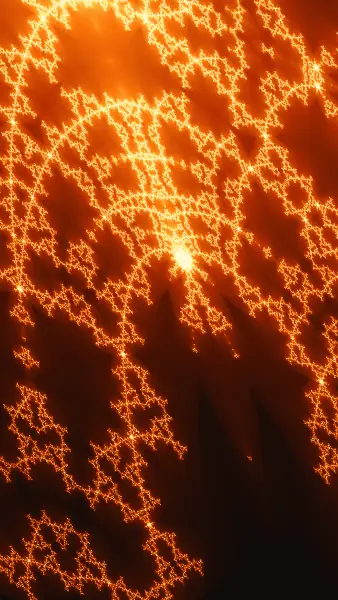 Parabolic plasma cascade — From a blinding crest near the top of the frame, nested arcs and jagged, thorny filaments pour downward like a waterfall of sparks.
