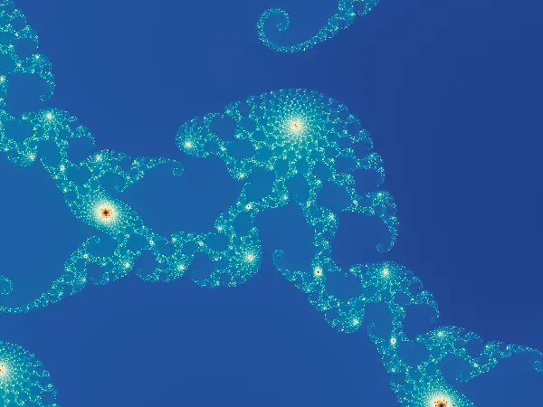 Elephant’s Trunk Filaments — At 10⁻¹⁰ vertical span inside an Elephant Valley spiral, compensated double-single and perturbation passes resolve fine concentric rings around a buried miniature spiral.