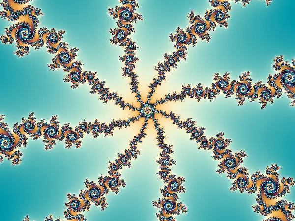 Quad-Spiral Octagonal Star Sanctuary — At 5.18 × 10⁻⁵⁴ vertical span inside Quad Spiral Valley, second-order inflection around a buried Quad Spiral nucleus resolves a multi-ringed octagonal starburst sanctuary of eight radial spiral arms.